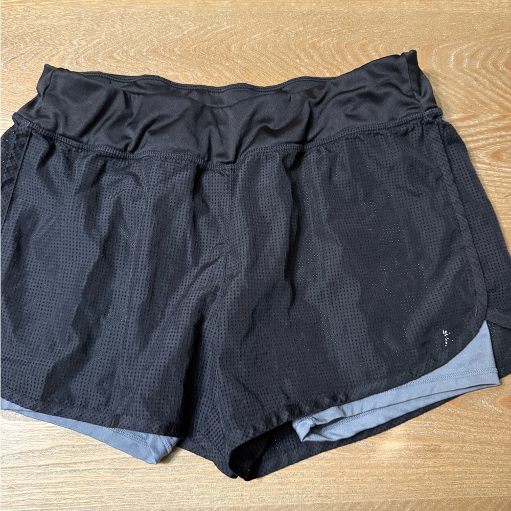 Black athletic shorts